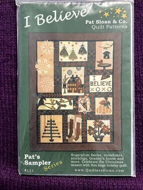 I believe christmas quilt pattern 66" x 84"